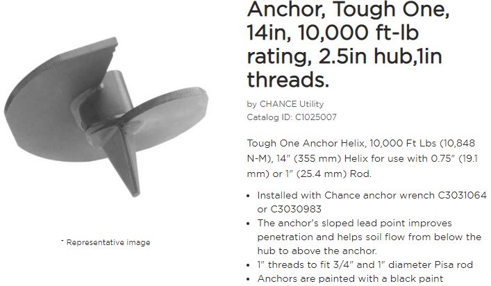 Anchor 14in Helix 10k 2.5